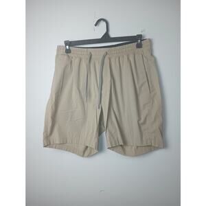Lululemon Men's Tan Bowline Shorts Drawstring Pockets Outdoors Gym XL